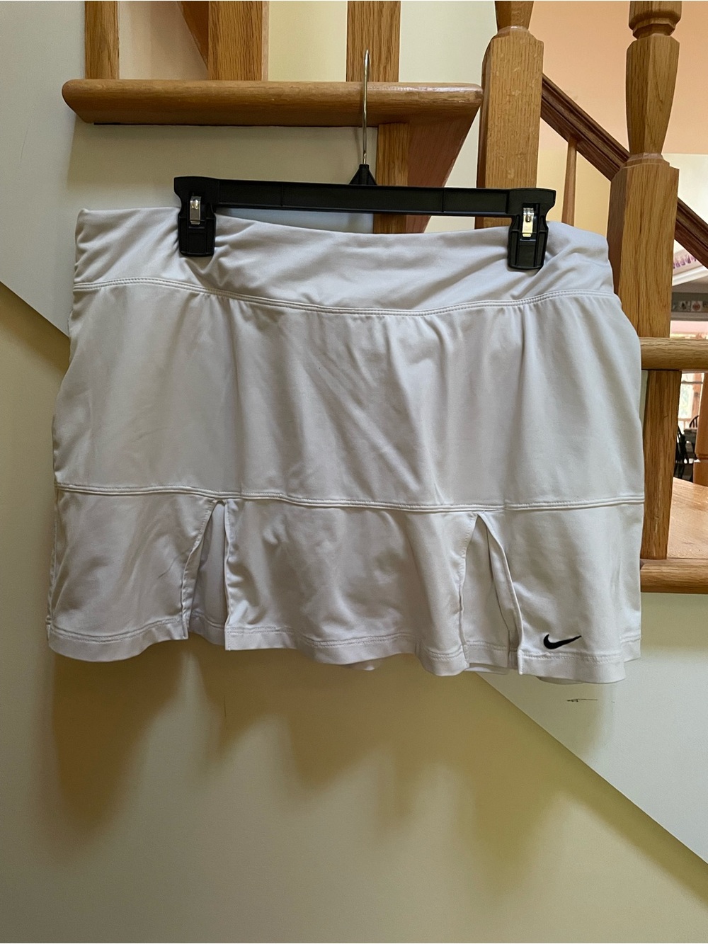 Nike White Women's Athletic Tennis Skort with Subtle Pleats